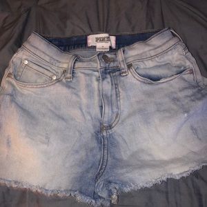 Pink jean shorts
